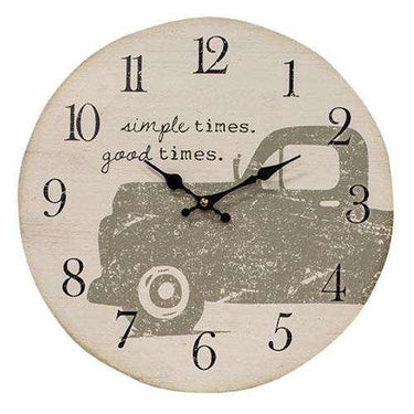 Good Times Decorative Clock with Truck - The Fox Decor